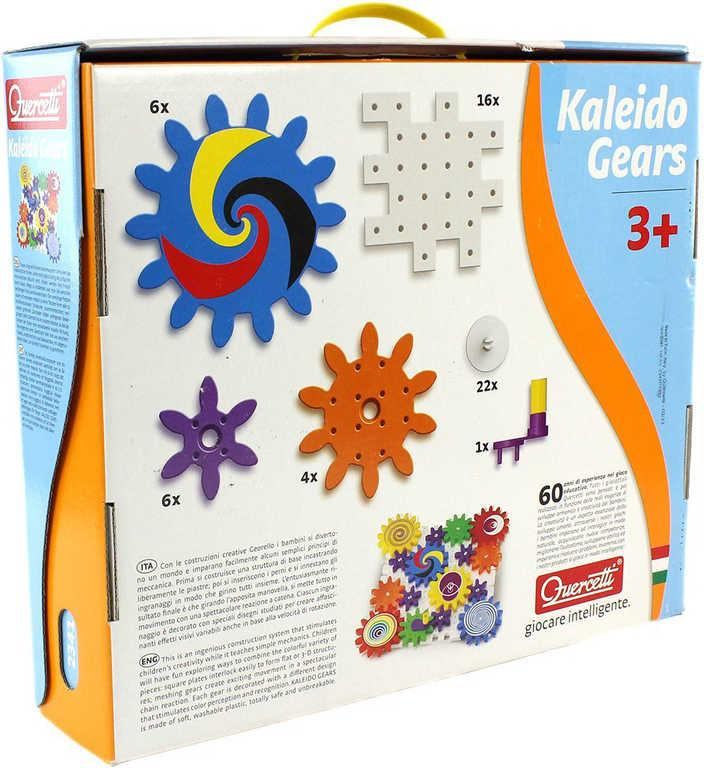 QUERCETTI Georello Kaleido Gears stavebnice převodová 55 dílků v krabici plast