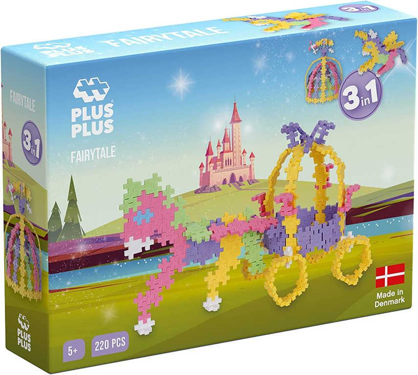 EP Line Plus-Plus Pohádky 3v1 stavebnice pastelová 220 dílků v krabici