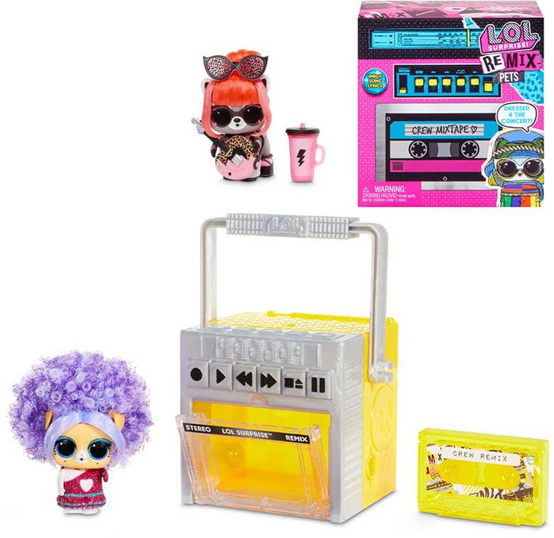 L.O.L. Surprise ReMix Pets set kazeťák se zvířátkem na baterie Zvuk
