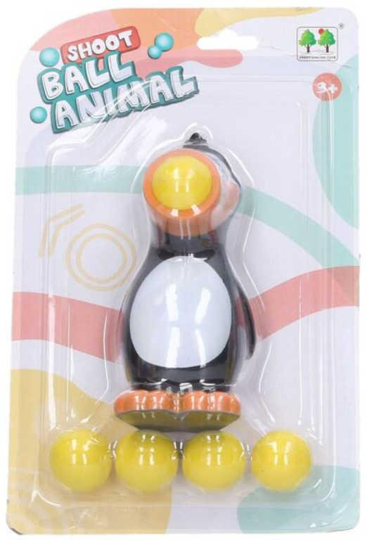 Zvířátko 14cm střílející pěnové míčky set s 5 soft balónky 4 druhy