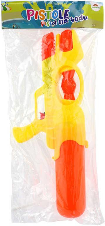 Pistole vodní 50cm se zásobníkem na vodu 32 barvy plast v sáčku