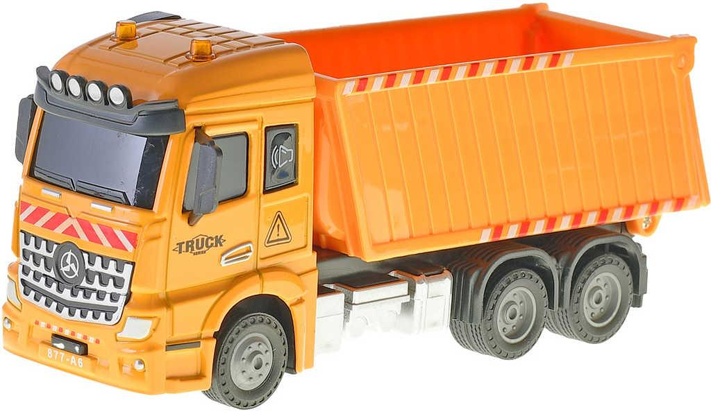 Auto nákladní na zpětný chod set s bagrem na baterie Světlo Zvuk kov