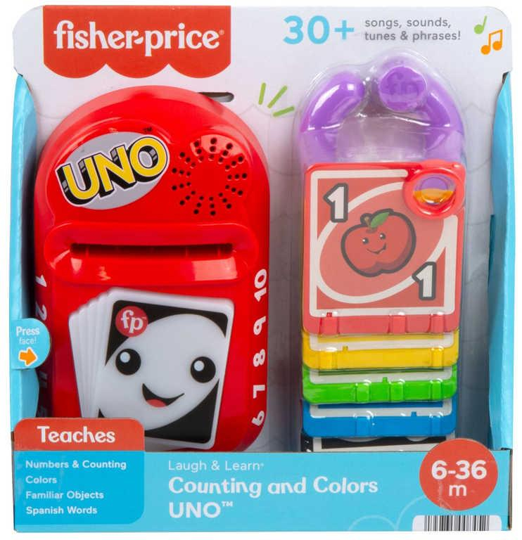 FISHER PRICE Baby Uno karty interaktivní set 5ks se čtečkou na baterie Zvuk
