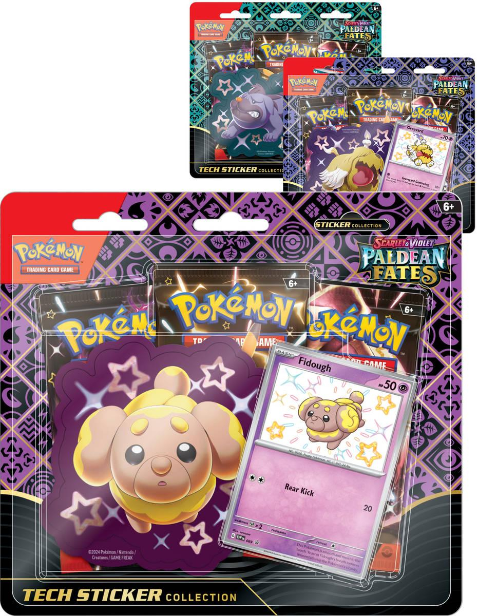 ADC Pokémon TCG: SV4.5 Paldean Fates Tech Sticker Collection 3 druhy