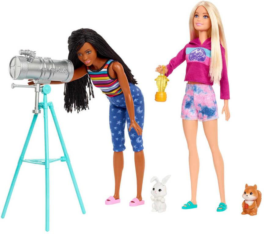 MATTEL BRB Kempingový set stan se 2 panenkami Barbie a doplňky