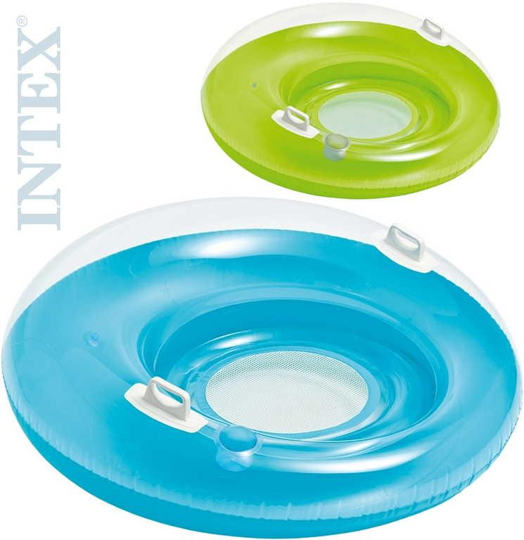 INTEX Plavací dětské křeslo 119cm nafukovací kruh s úchyty 2 barvy na vodu 58883