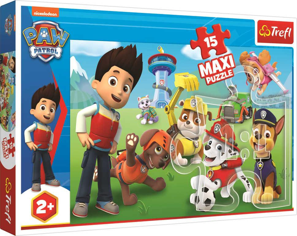 TREFL PUZZLE Tlapková patrola 15 MAXI dílků 60x40cm skládačka v krabici