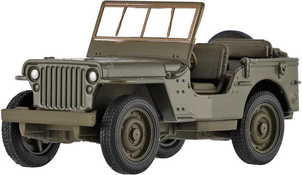 WELLY Auto model vojenský army Jeep 1941 Willys MB zpětný chod 10cm kov