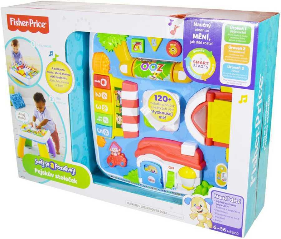 FISHER PRICE Baby stoleček pejskův naučný na baterie Světlo Zvuk CZ pro miminko