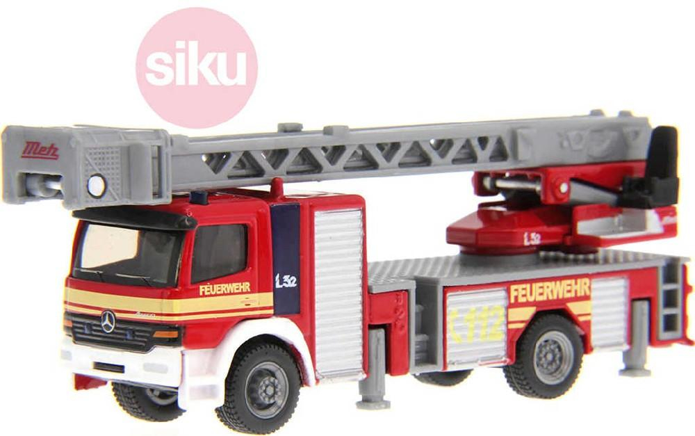 SIKU Auto hasiči s otočným vysouvacím žebříkem model 1:87 kov