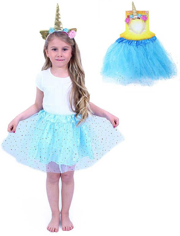 KARNEVAL Šaty sukně TUTU jednorožec 3-10 let (104-146cm) *KOSTÝM*