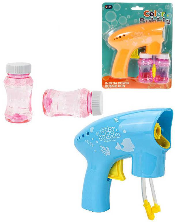 Bublifukovací pistole bublifukovač set se 2 náplněmi na baterie Světlo 2 barvy