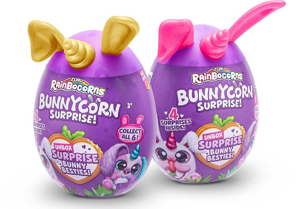 ADC PLYŠ Rainbocorns jednorožec S1 Králíček 7 druhů ve vajíčku