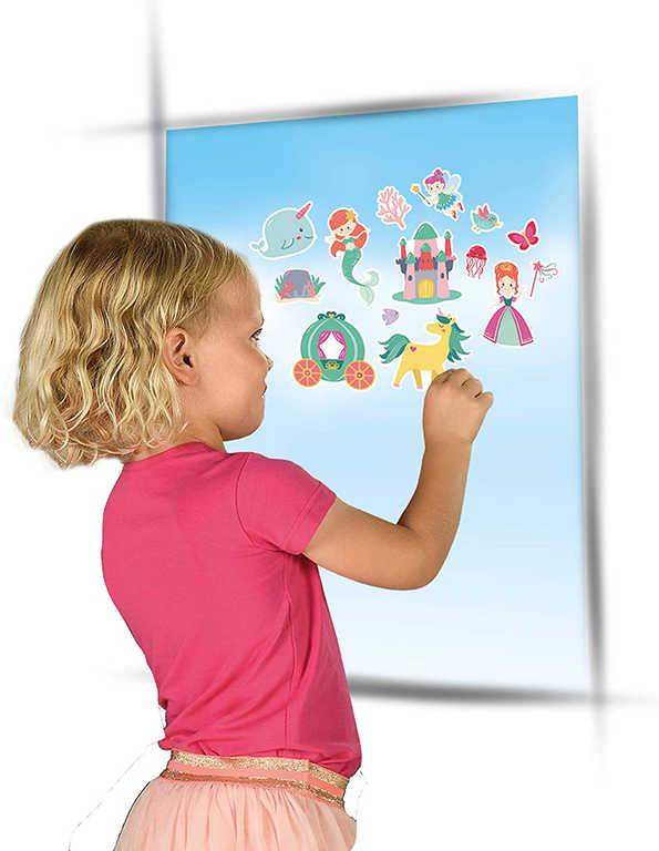 SES CREATIVE Kreativní set nálepky okenní dekorace princezny + 4 fixy na sklo