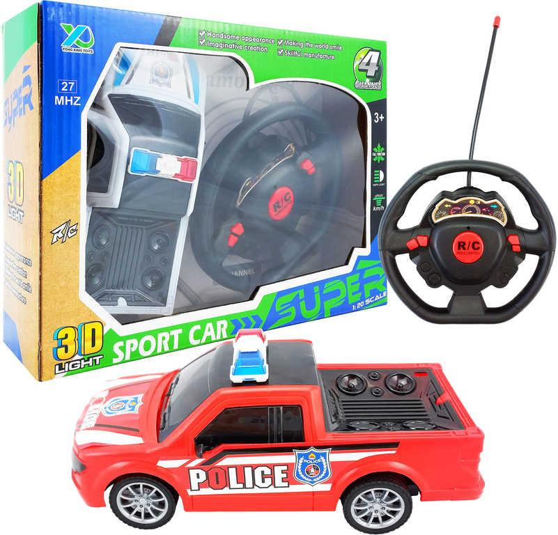 RC Auto policejní pick-up na vysílačku ovládání volantem na baterie 2 barvy Světlo