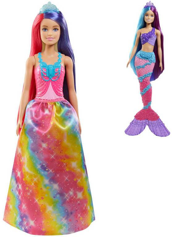 MATTEL BRB Panenka Barbie princezna / mořská panna dlouhé vlasy 2 druhy