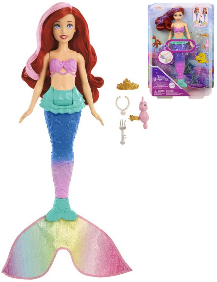 MATTEL Disney Princess panenka Ariel malá mořslá víla mění barvu