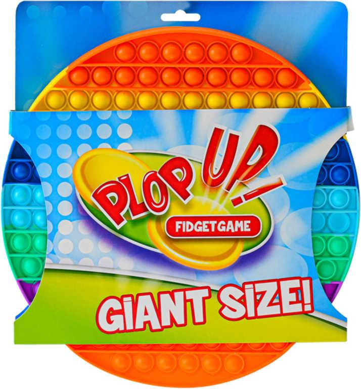 Hra Pop It antistresová Bubble Pops Mega 30cm XXL 170 bublin silikon kruh duhový
