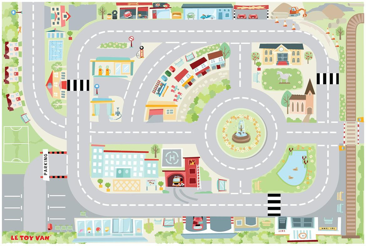 Le Toy Van Hrací koberec PLAYMAT Moje první město 80x120 cm