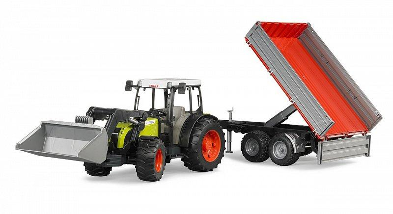 Farmer - traktor Claas Nectis s předním nakladačem a přívěsem - ARCH.
