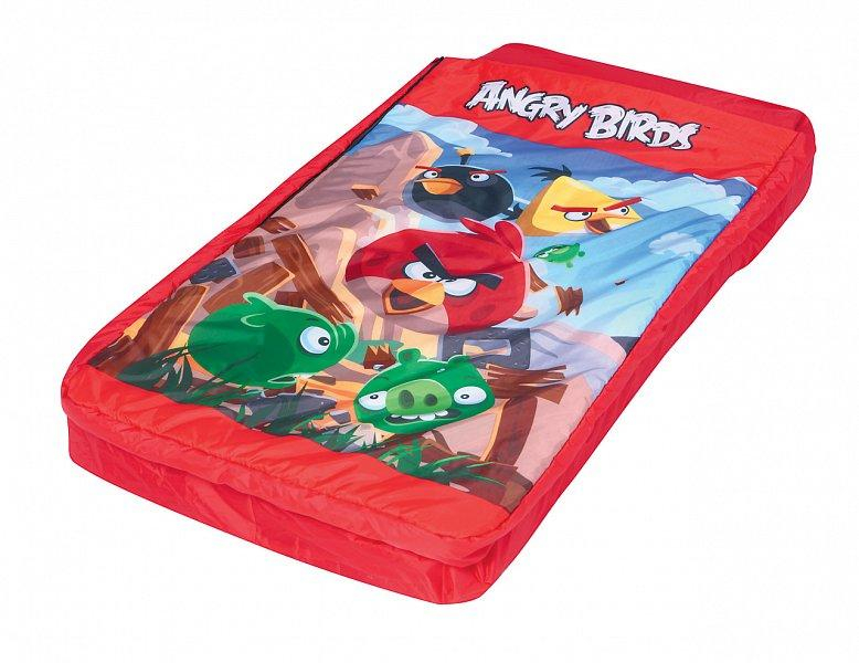 2 in 1 Nafukovací lehátko se spacákem Angry Birds - 132 x 76 x 20cm