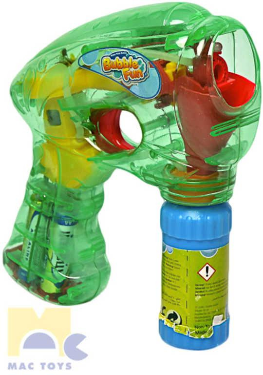 MAC TOYS Set bublifuková pistole svítící na baterie s náplní Světlo