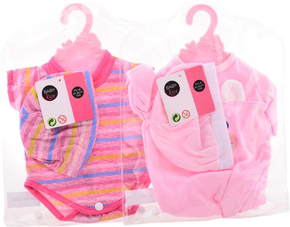 Obleček pro panenku miminko 40-45cm set dupačky/body s čepičkou