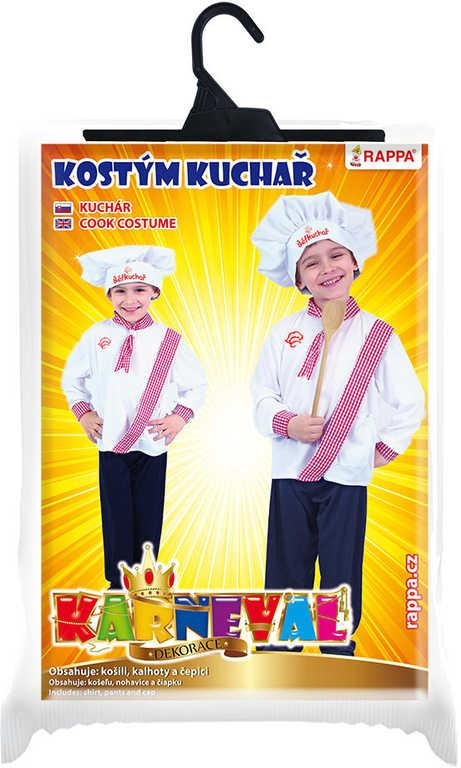 KARNEVAL Šaty kuchař vel.M (116-128cm) 6-8 let *KOSTÝM*