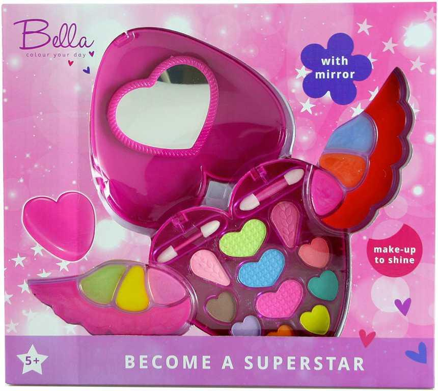 Make up Bella srdíčko dětská zkrášlovací sada v pouzdře se zrcátkem