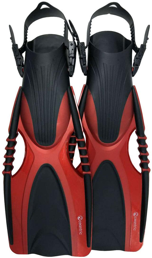 ACRA Ploutve Delta roztahovací s páskem vel.40/43 L/XL červené P59936B