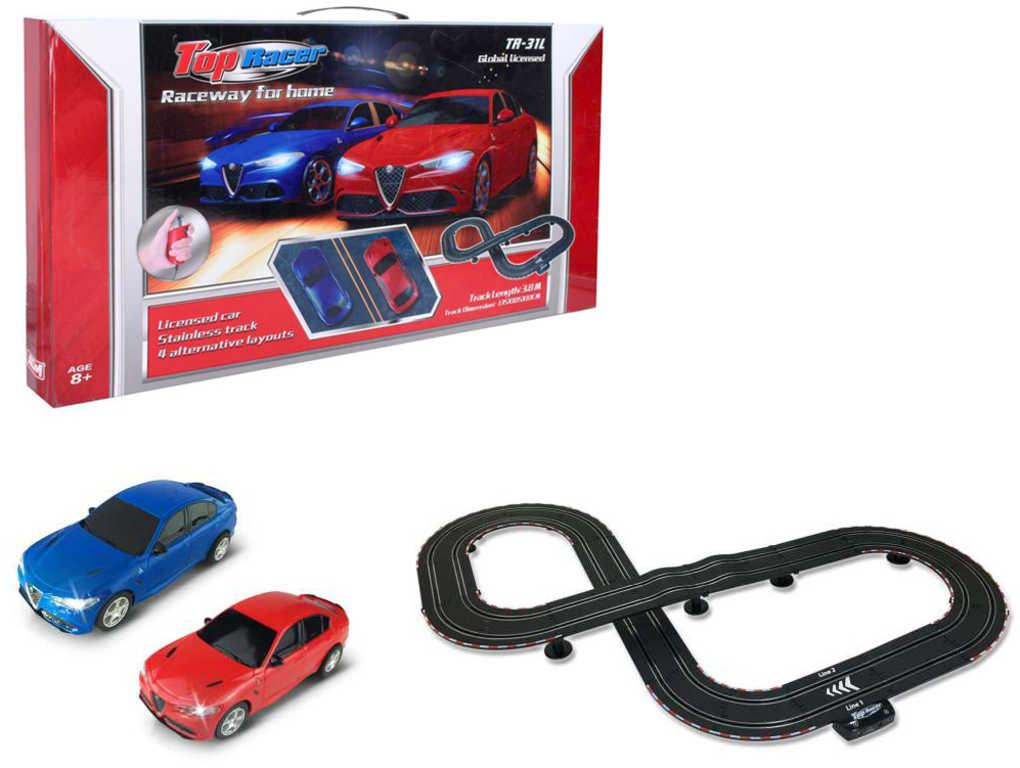 Top Racer autodráha zloděj a policajt 3,8m Alfa Romeo na trafo