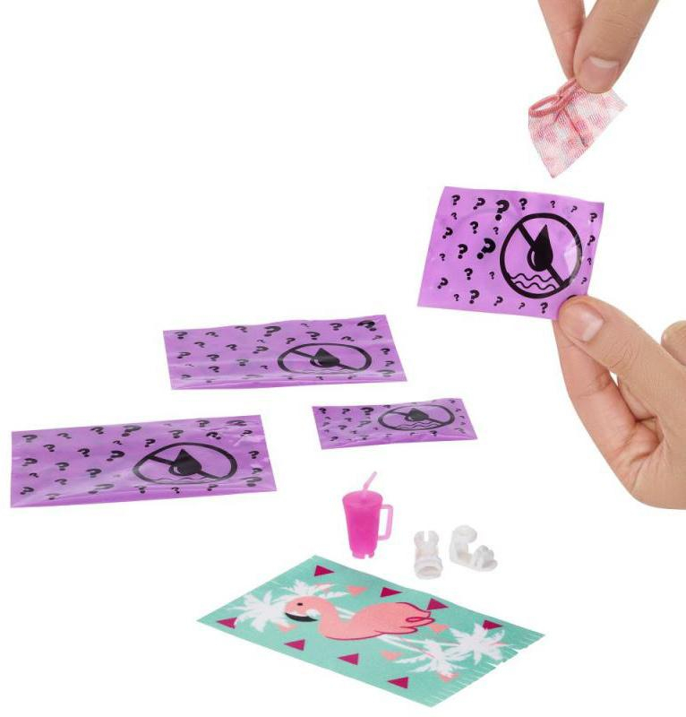 MATTEL BRB Barbie Chelsea Color Reveal mramor 6 překvapení různé druhy v tubě