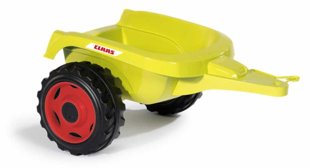 SMOBY Baby traktor dětský šlapací CLAAS zelený s vlečkou a klaksonem plast