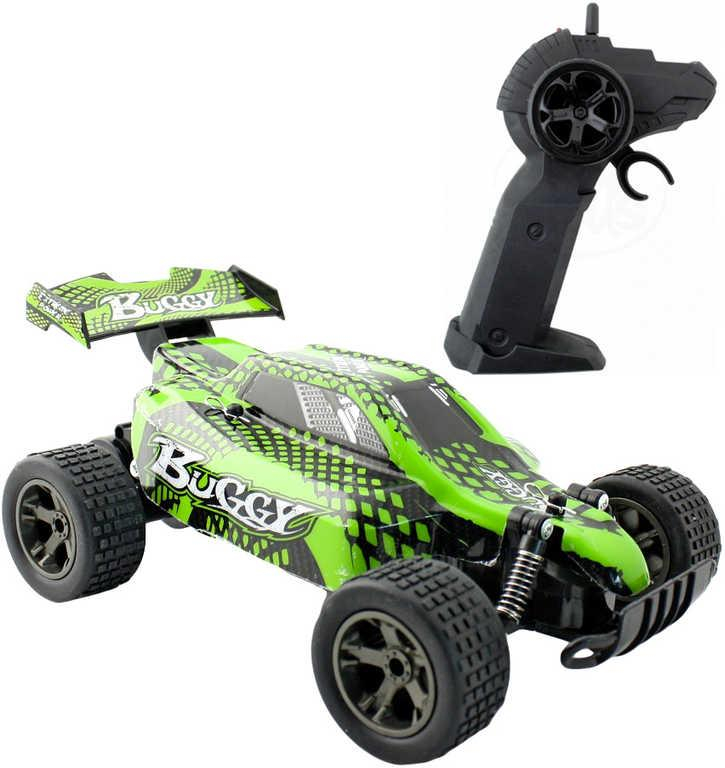 RC Auto Buggy rychlostní 1:18 na vysílačku 2,4GHz na baterie 22cm zelená