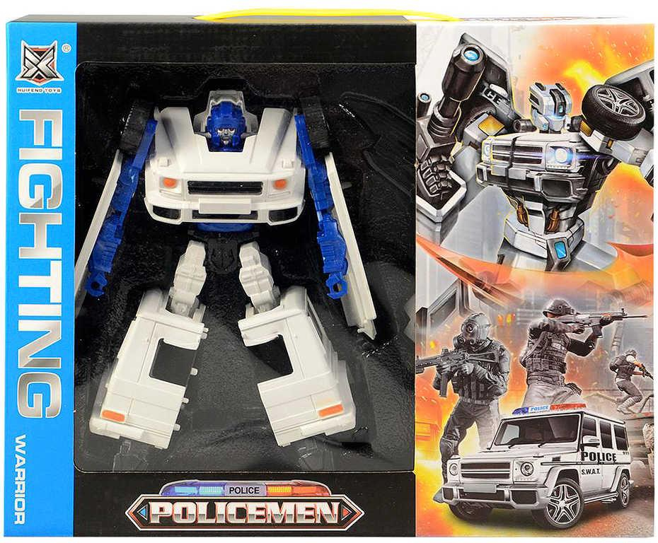 Auto robot s transformací 19cm transrobot set s doplňky plast 4 druhy