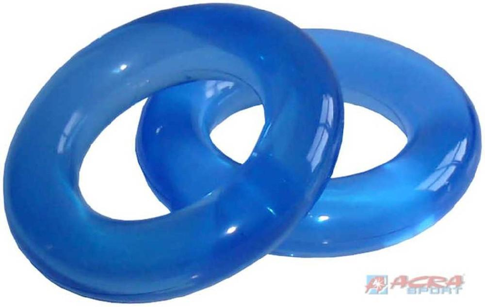 ACRA Kroužky posilovací set silič na ruce 2 kusy modré 7cm