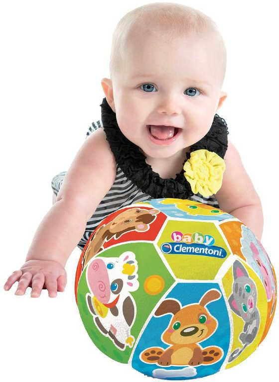 CLEMENTONI Baby soft míček zvířátka hudební na baterie Zvuk pro miminko