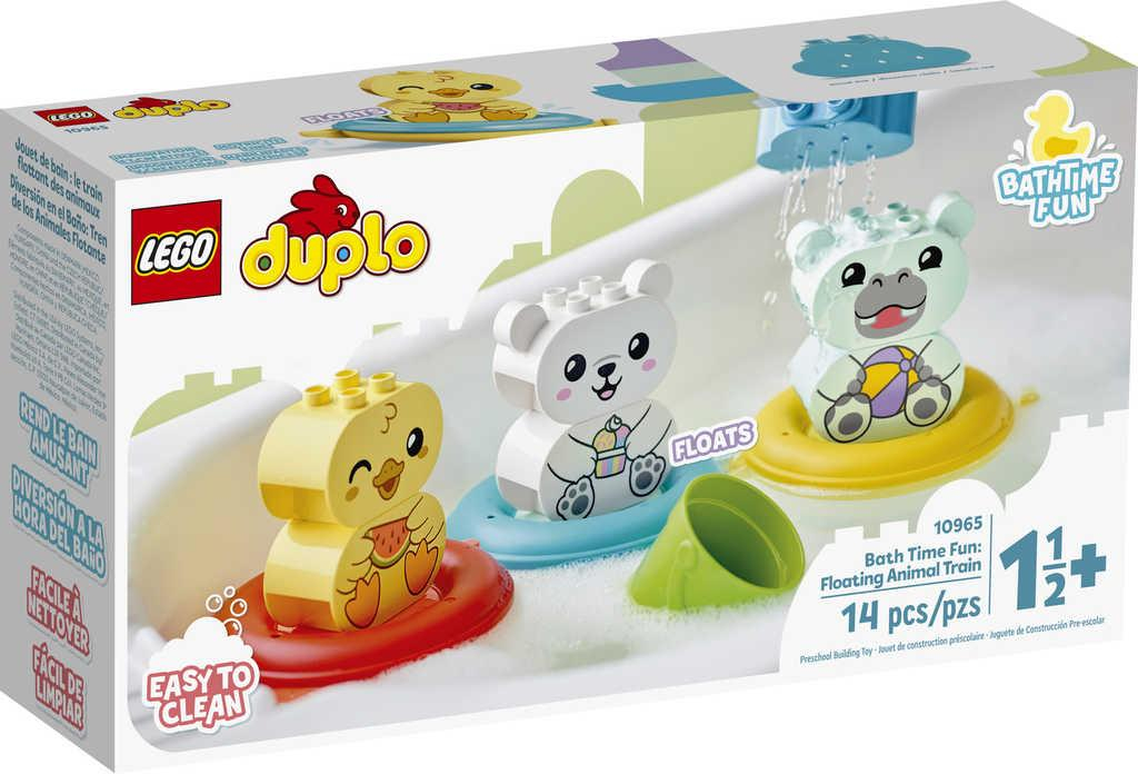 LEGO DUPLO Legrace ve vaně: Plovoucí vláček se zvířátky 10965 STAVEBNICE