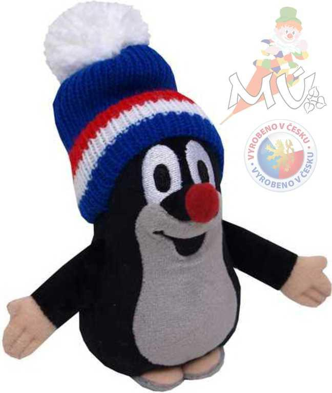 MORAVSKÁ ÚSTŘEDNA Krtek (Krteček) mini 15cm žluto-modrý kulich PLYŠ