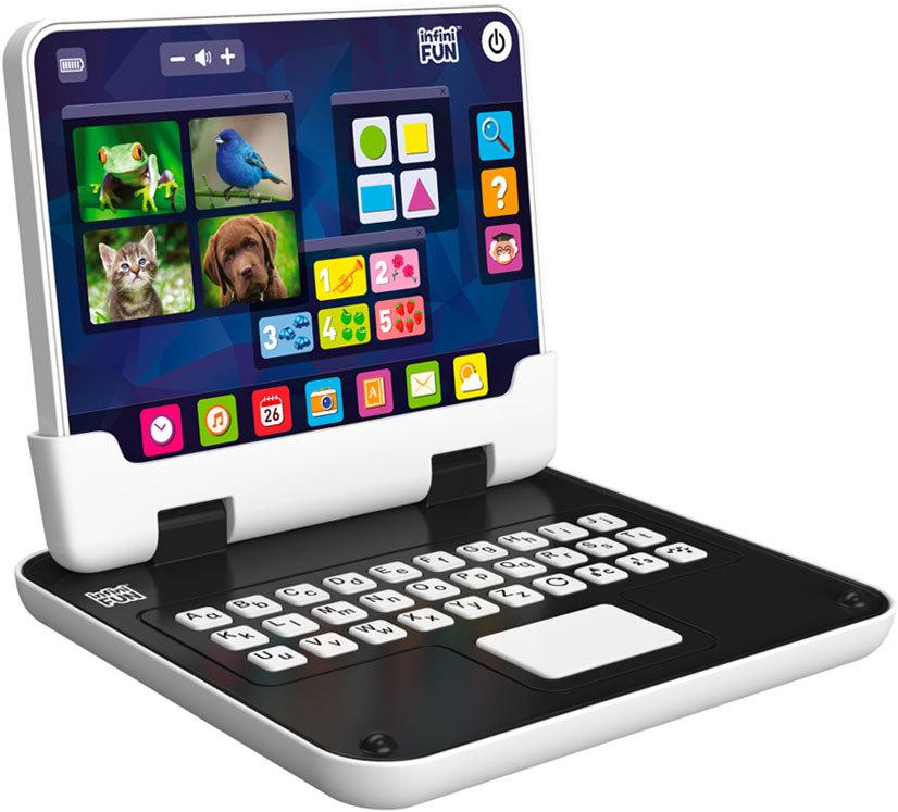 Baby Můj první tablet naučný 2v1 notebook na baterie pro miminko Světlo Zvuk