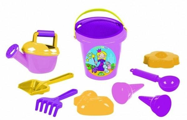 Sada na písek pro dívky plast 10ks v síťce od 24 měsíců