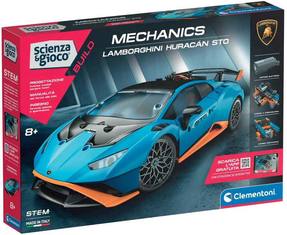 CLEMENTONI Mechanická laboratoř Lamborghini Huracan na baterie STAVEBNICE