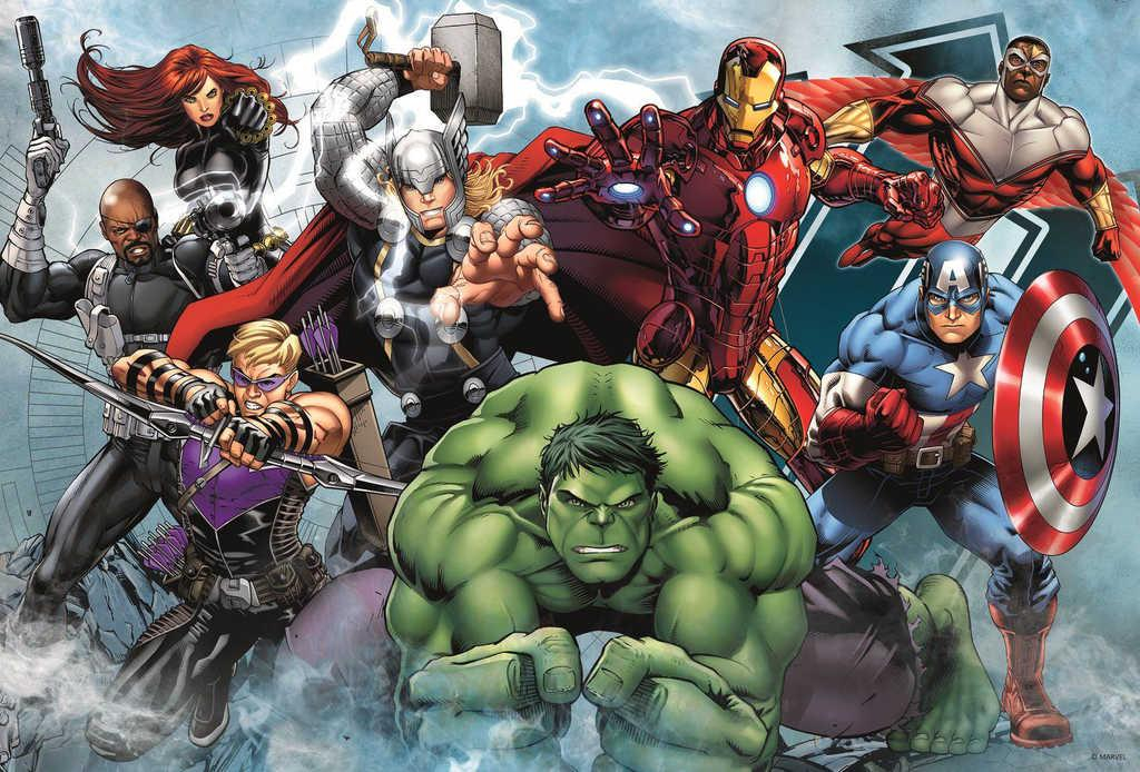 TREFL PUZZLE Avengers: Do akce! 41x28cm 100 dílků skládačka v krabici