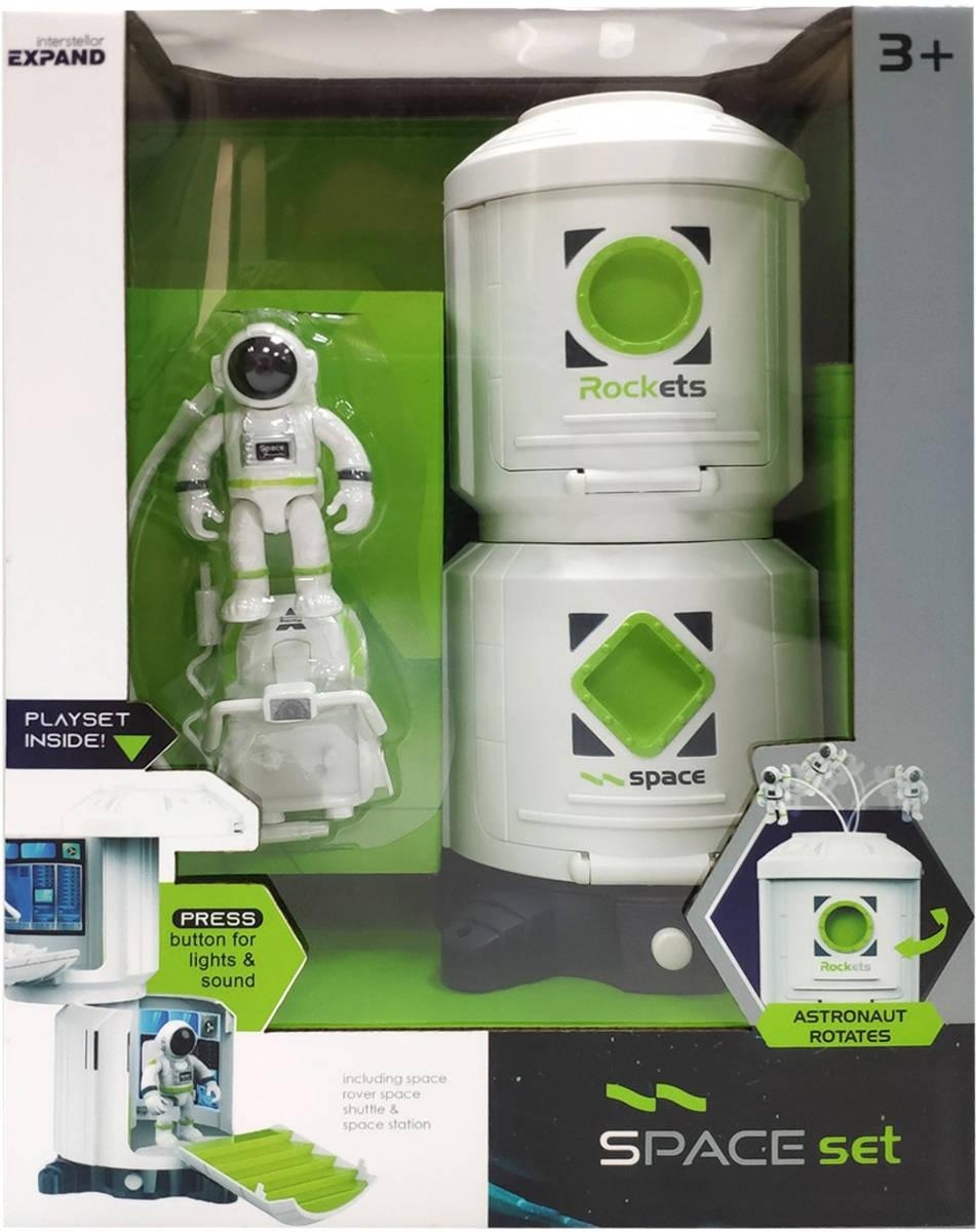 Stanice vesmírná herní set s kosmonautem a doplňky na baterie Světlo