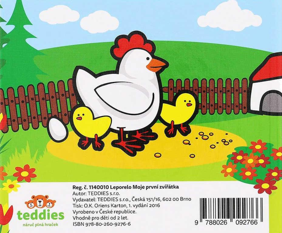 Knížka baby leporelo moje první zvířátka na vesnici skládací knížečka