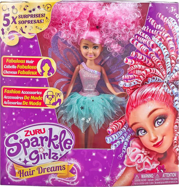 Sparkle Girlz panenka s kouzelnými vlasy 5 překvapení set s fashion doplňky 3 druhy