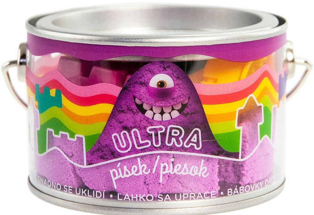 EP Line Ultra písek kinetický magický 200g fialový set s formičkami v plechovce