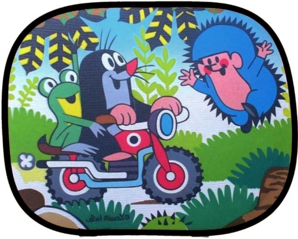 Krtek a motoyckl stínítko dětská clona do auta (sada 2ks) KRTEČEK