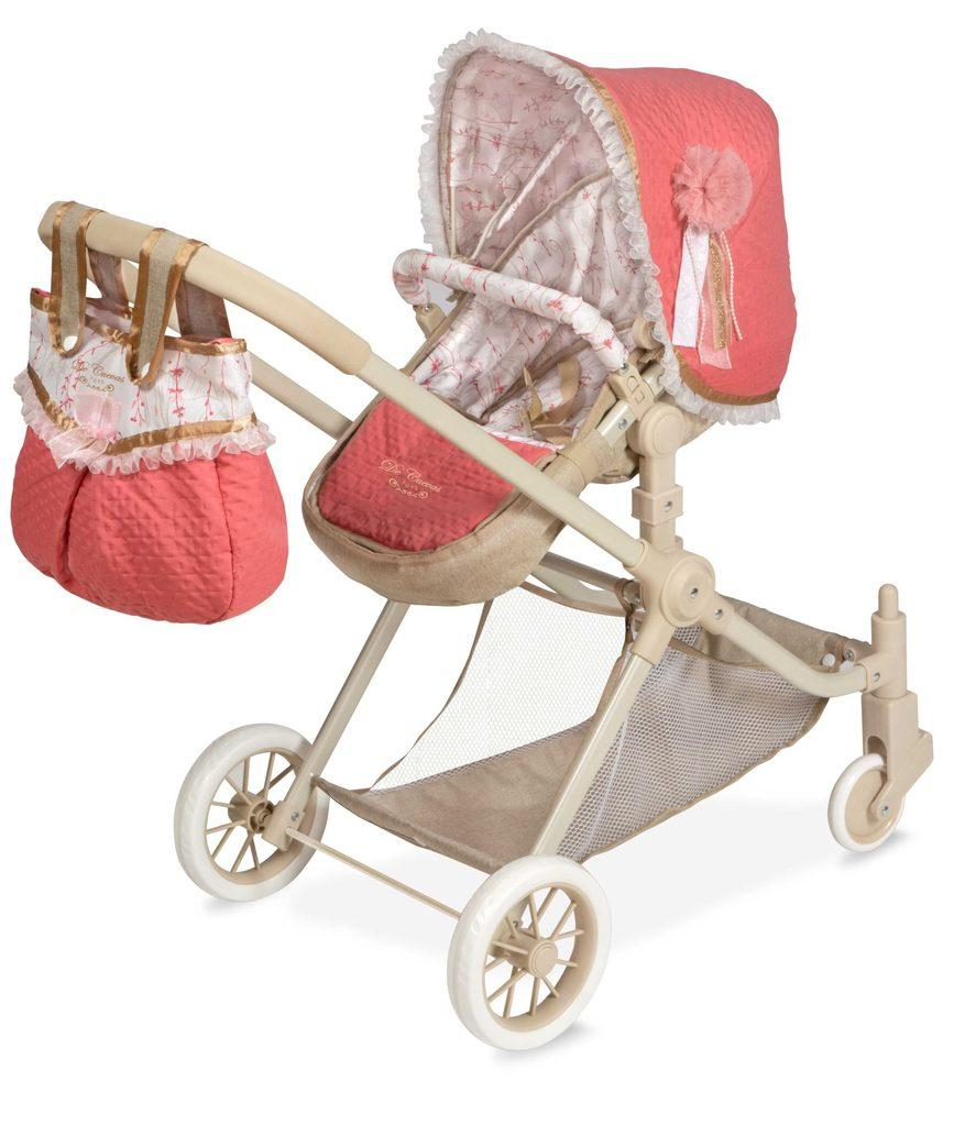 DeCuevas 80733 Kočárek pro panenky 3 v 1 XL s taškou Martina 2021 - 81 cm