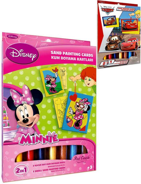 Pískování Disney kreativní set 2 obrázky s barevným pískem různé druhy
